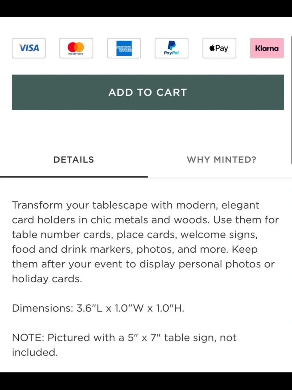Whitewashed Wood Card Place Holder - Neutral White